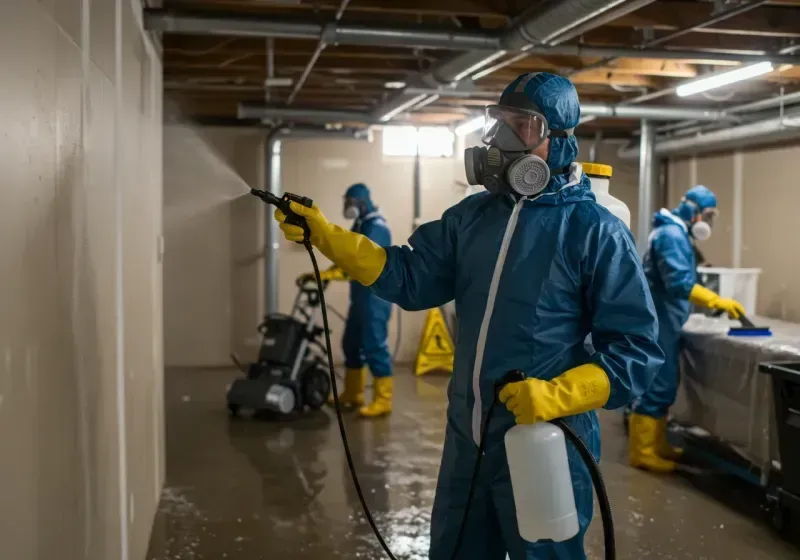 Basement Sanitization and Antimicrobial Treatment process in Hawesville, KY